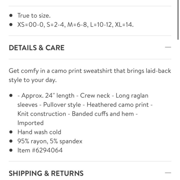 NWT Thread & Supply Jacey Tan Neutral Camo Raglan Pullover - Picture 4 of 4